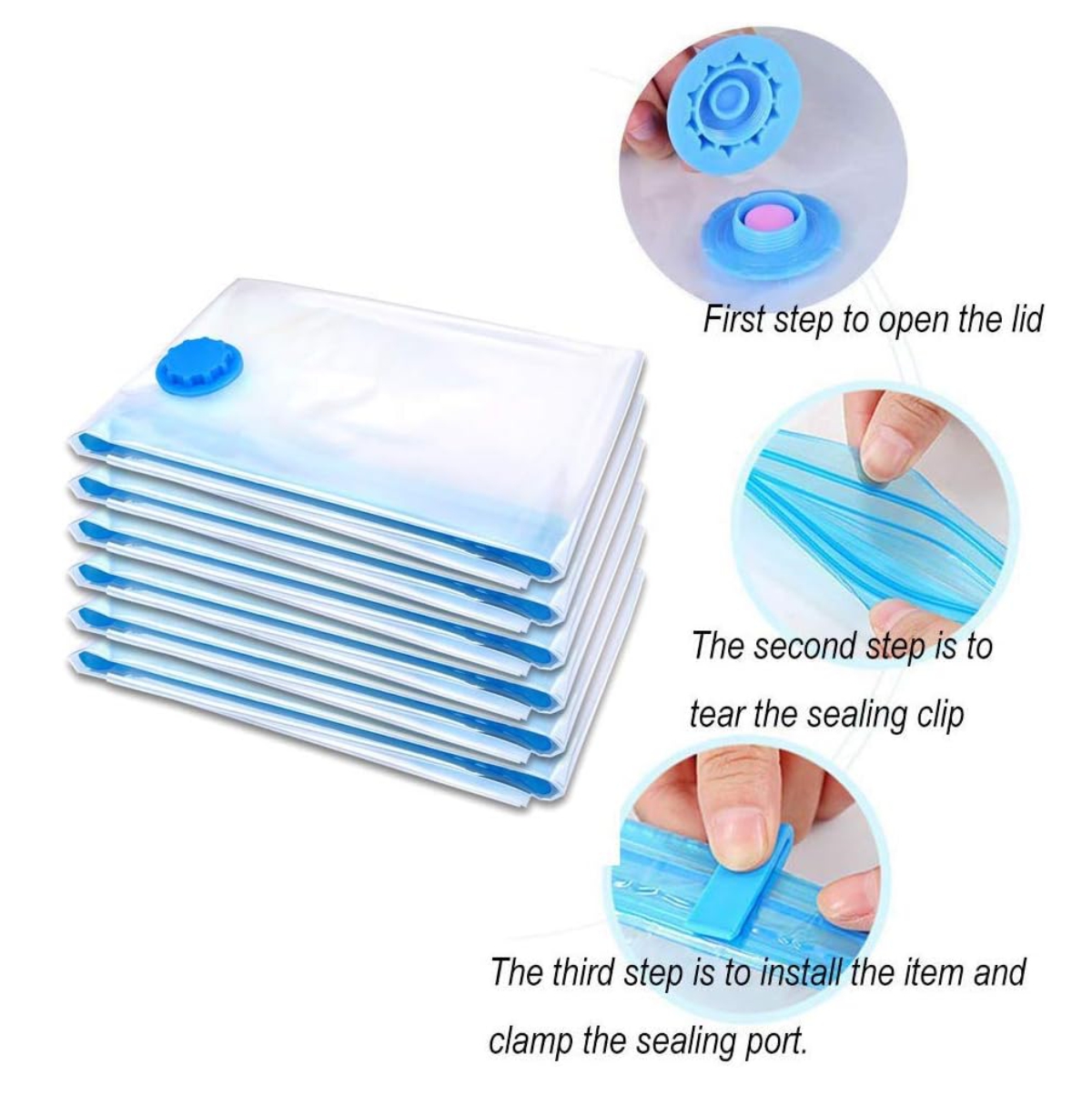 Pack Bolsas Almacenaje Vacío mas Bomba